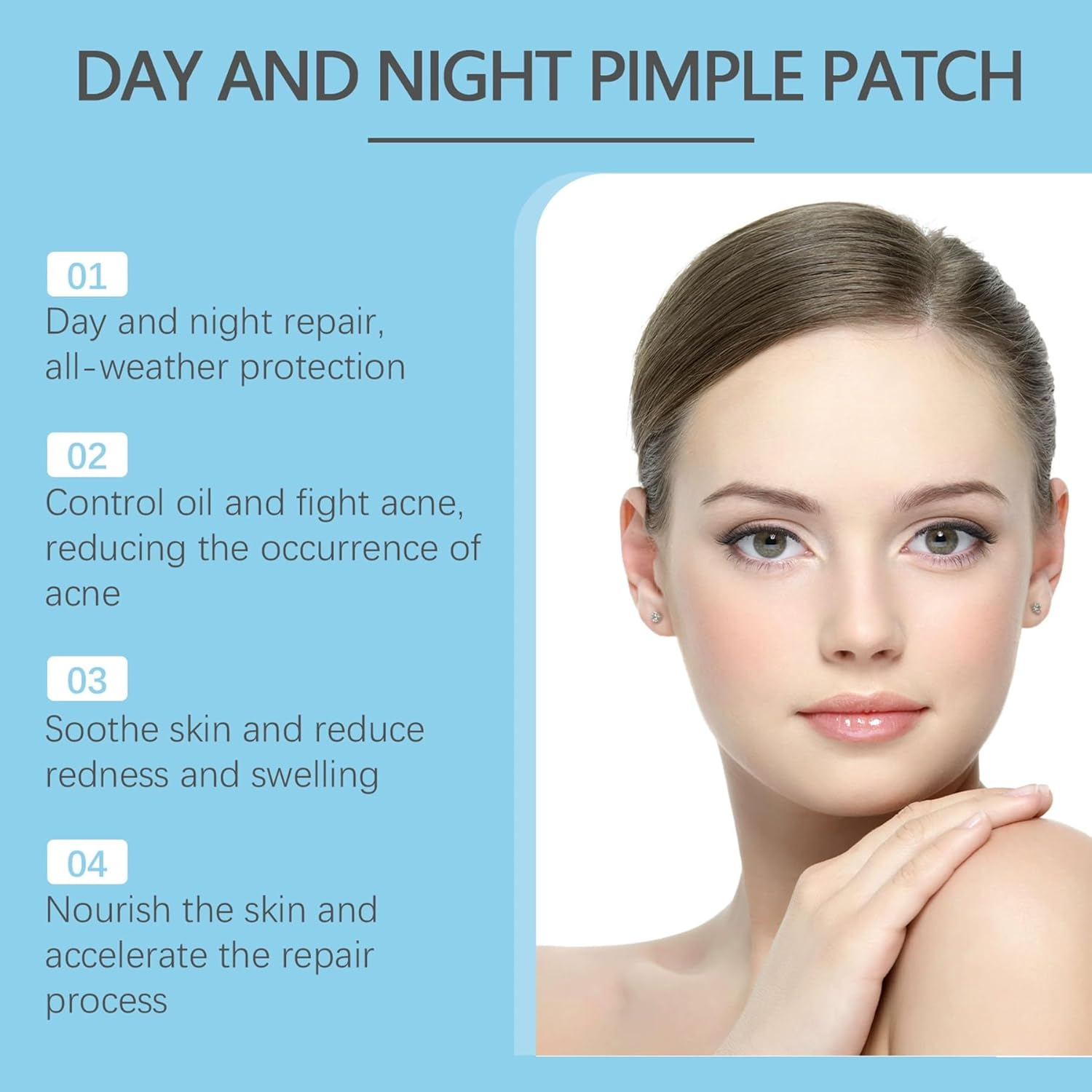 Acne Pimple Patch &ndash; 240Pcs Hydrocolloid Spot Stickers for Face, Invisible & Waterproof, Suitable for All Skin Types