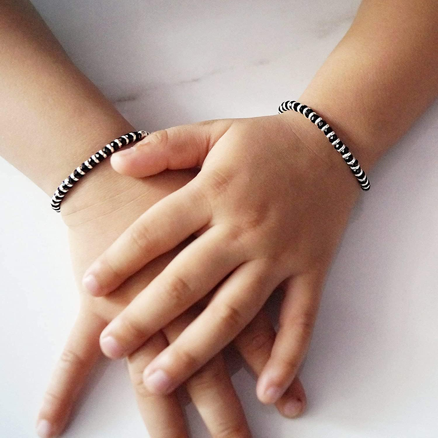 S,S Store Baby Najariya Black and Silver Baby Nazariya Set 1, Mix, No Gemstone image number 2