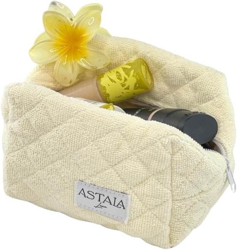 Astala Luna Luna Mini Carry All Cosmetic Travel Bag Mini Beige, Yellow, White image number 2