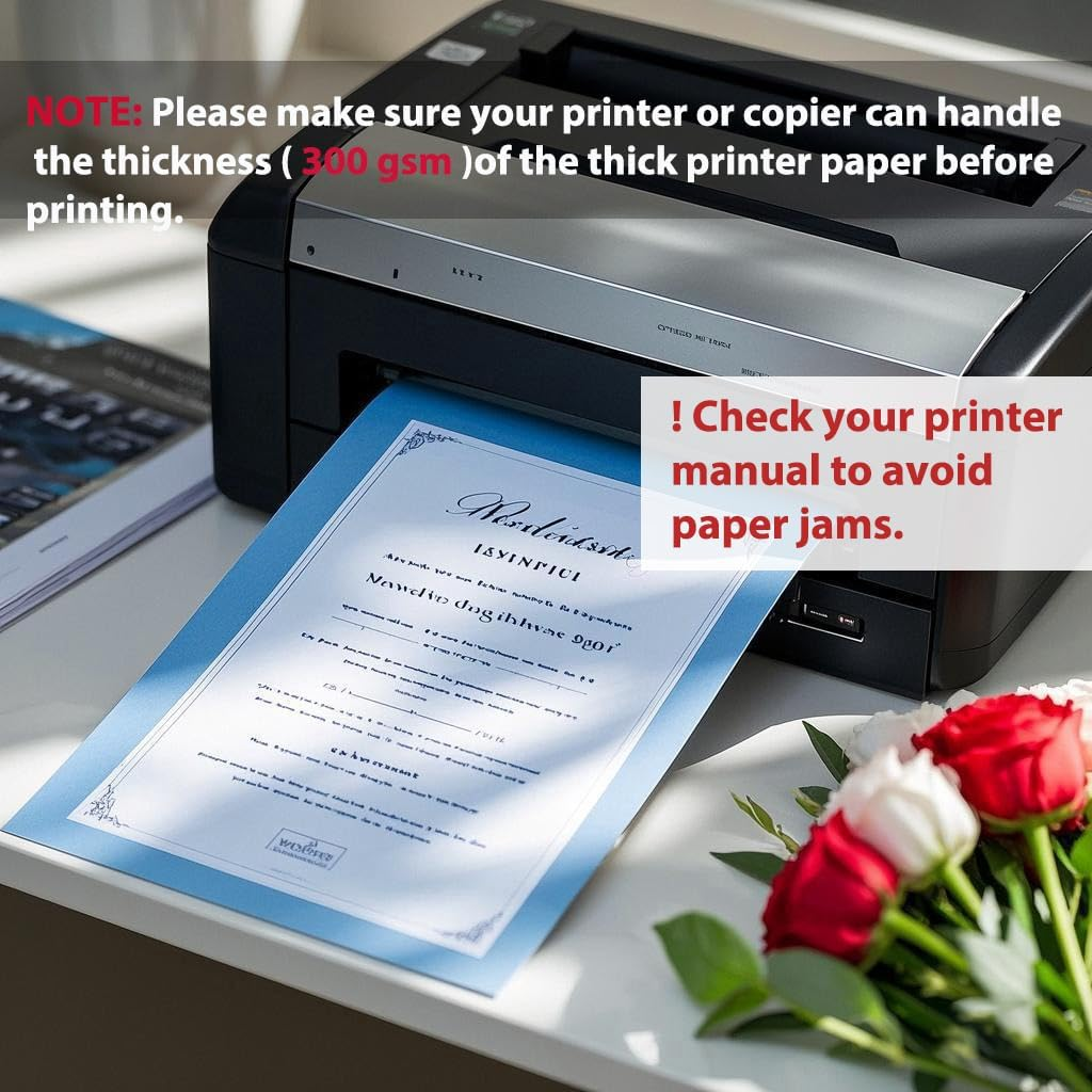 50 Sheets Thick 300Gsm White Cardstock Paper for DIY Projects and Drawing Invitation Making, Smooth Surface, A4 Size (29.7 * 21Cm) image number 4