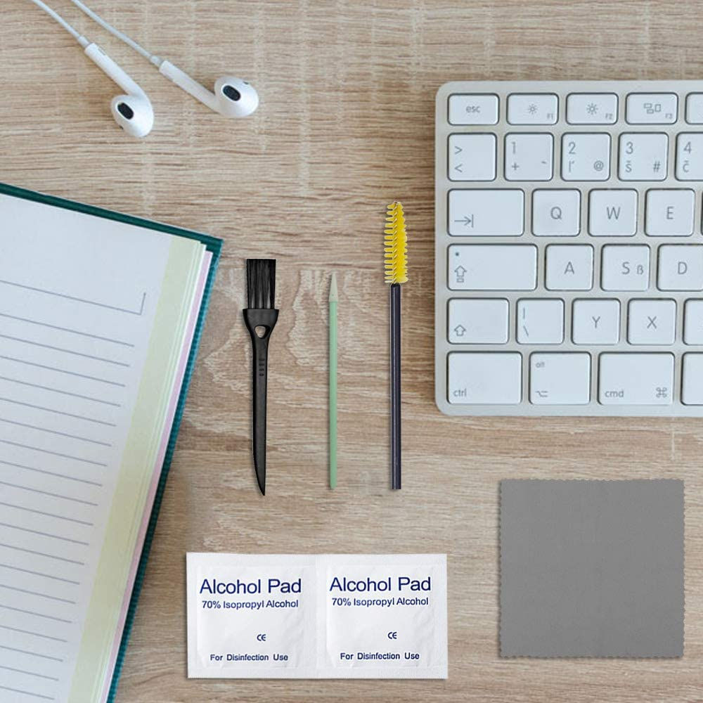 Yucool 39 Pcs Multifunctional Cleaning Kit for Electronic Devices, Keyboard Cleaning Brush, Headphones Cleaner Kit Compatible with Cell Phone, Airpods and Case