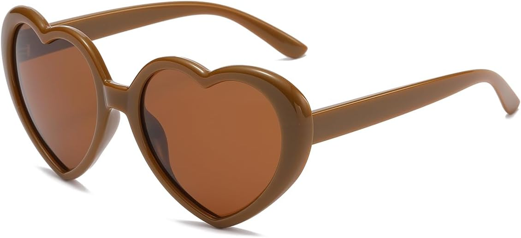 JOVAKIT Polarized Heart Shaped Sunglasses for Women Vintage Fashion Lovely Retro Oversized Eyeglasses UV400 Protection Lens