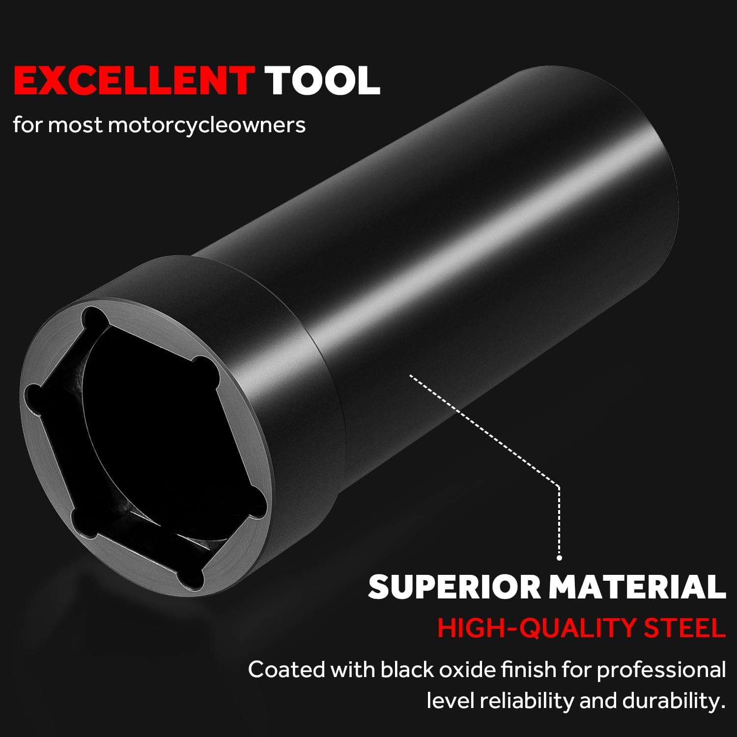 Mainshaft Sprocket Wrench Compatible for 1936-2006 Harley-Davidson Big Twins Engine & 1999-2006 Twin Cam, 1 7/8" Main Shaft Pulley Socket Tool image number 4