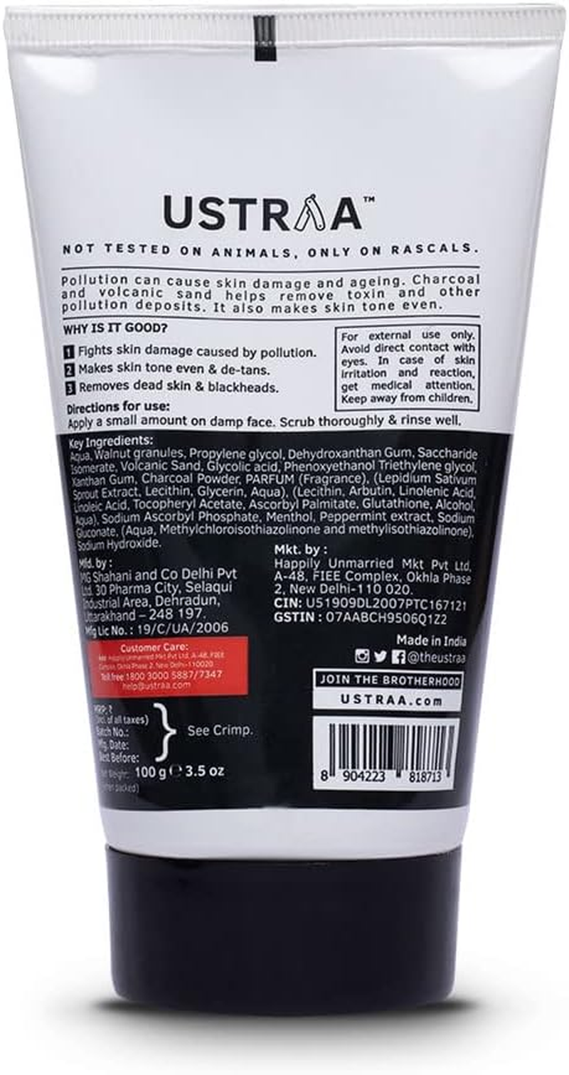 Ustraa Activated Charcoal Face Scrub - 100Gm image number 6