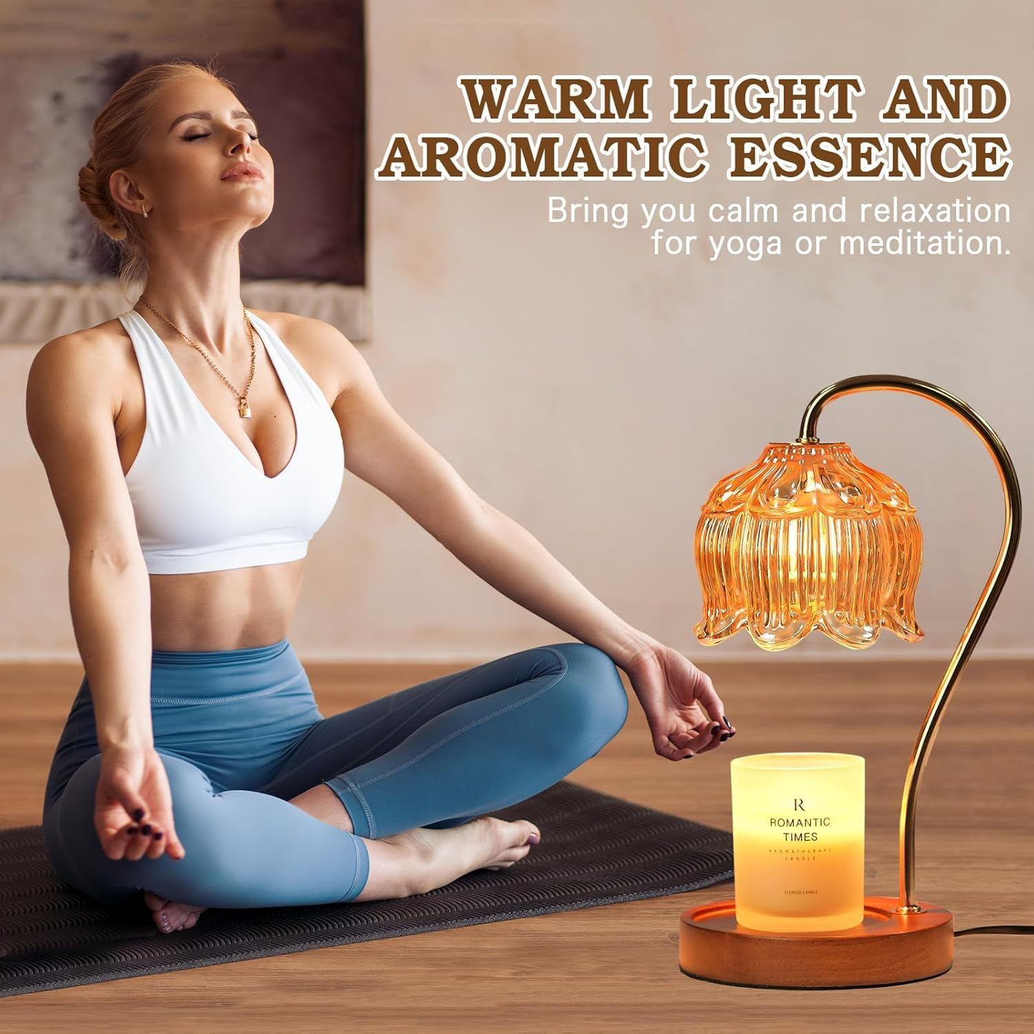 Fragrance Candle Warmer Lamp(Includes 2 Bulbs) Electric Candle Warmer with Timer & Dimmer，Home Decor Wax Melter ，Suitable for Scented Candles in Bottles Of image number 6