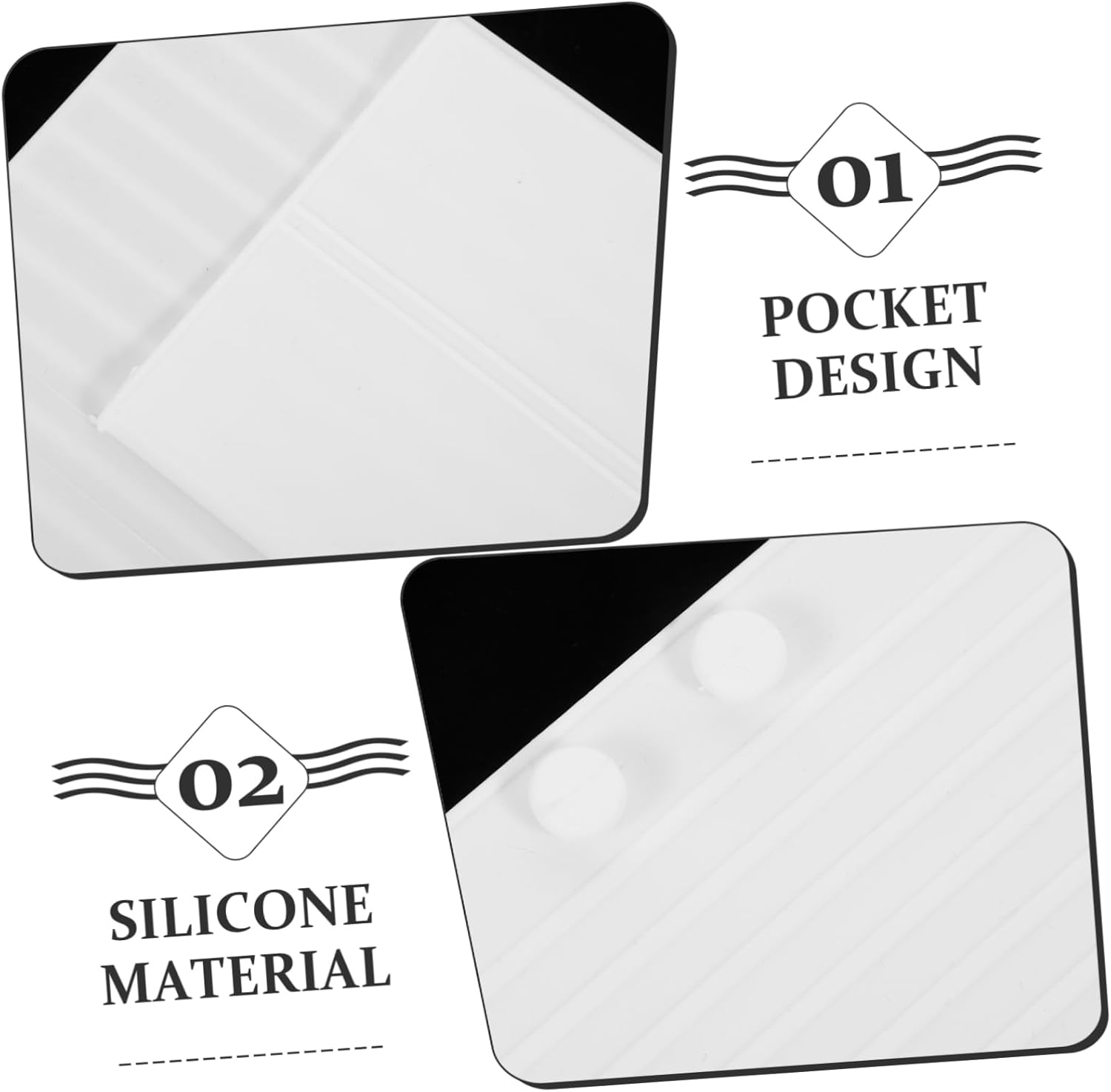 FOMIYES Silicone Curling Iron Holder Travel Pouch Heat Resistance for Hair Straighteners and Curling Wands White image number 6