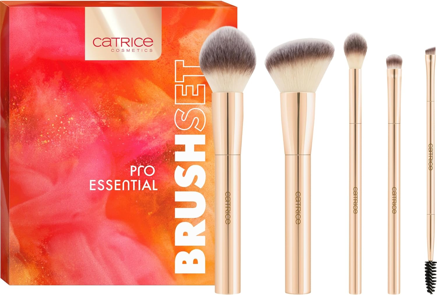 Catrice Pro Essential Brush Set, Multicoloured, Instant Result, Vegan, Nanoparticle Free, Pack of 1 (5 Pieces) image number 1