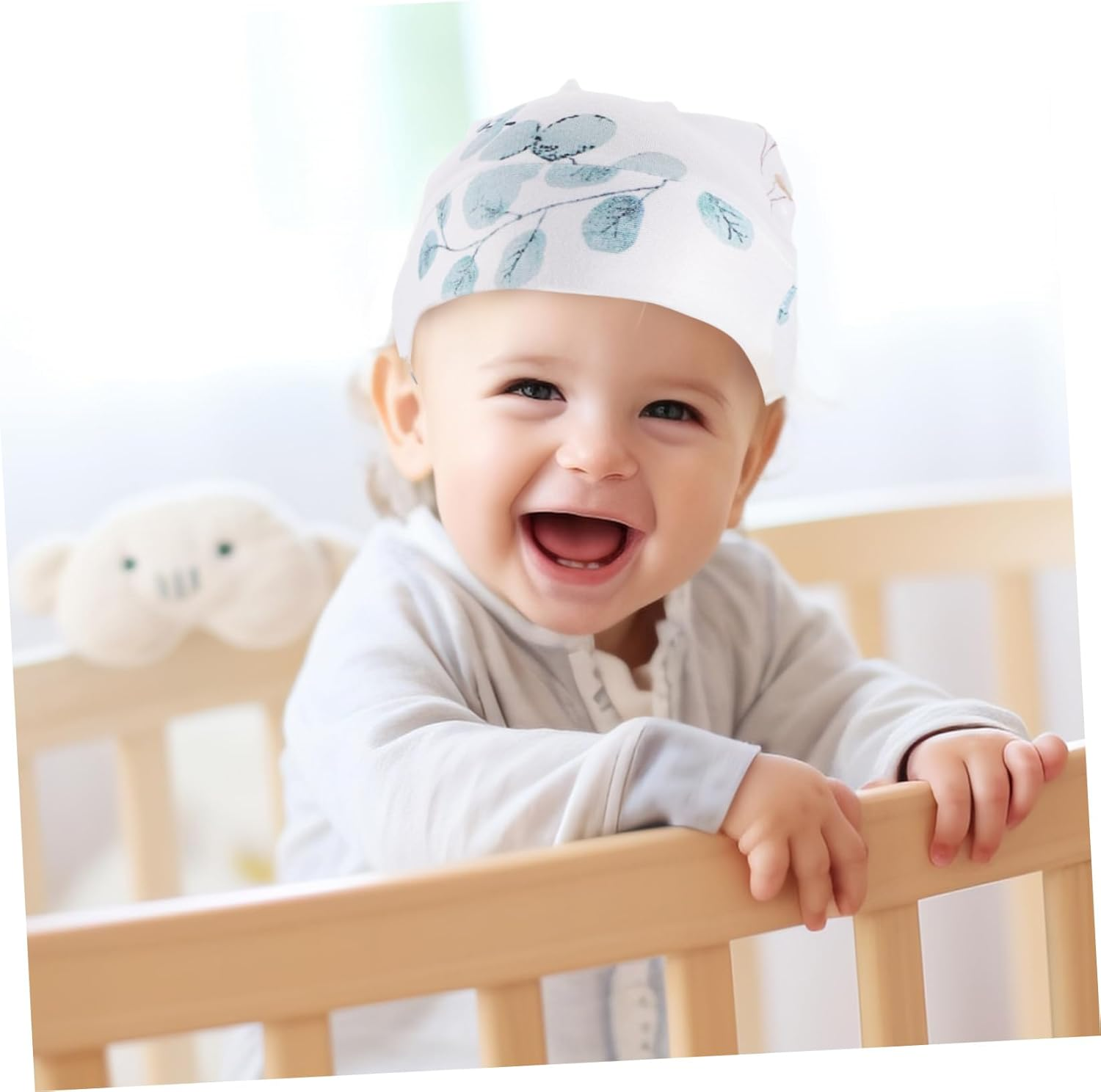 Newborn Swaddle Girl Wrap Swaddle Headband and Blanket for Boy Girl Receiving Blanket - Assorted Color image number 6