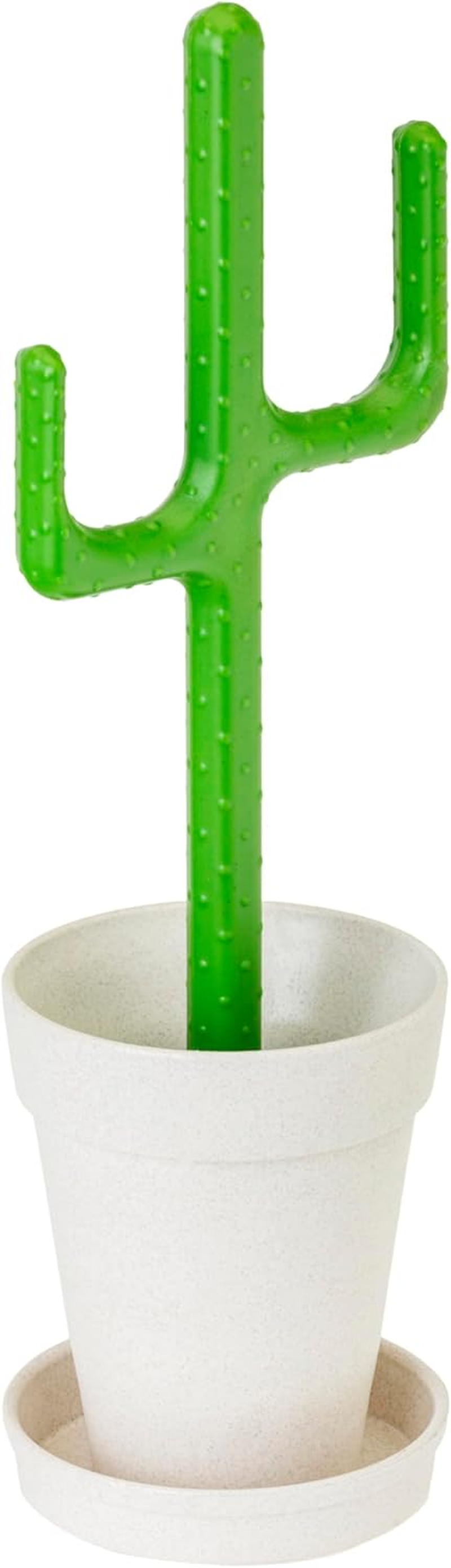 Vigar Cactus Toilet Brush Set, Toilet Brush and Holder Set with Cactus-Shaped Handle, Planter Base and Saucer for Bathroom, Home Cleaning Essentials image number 3