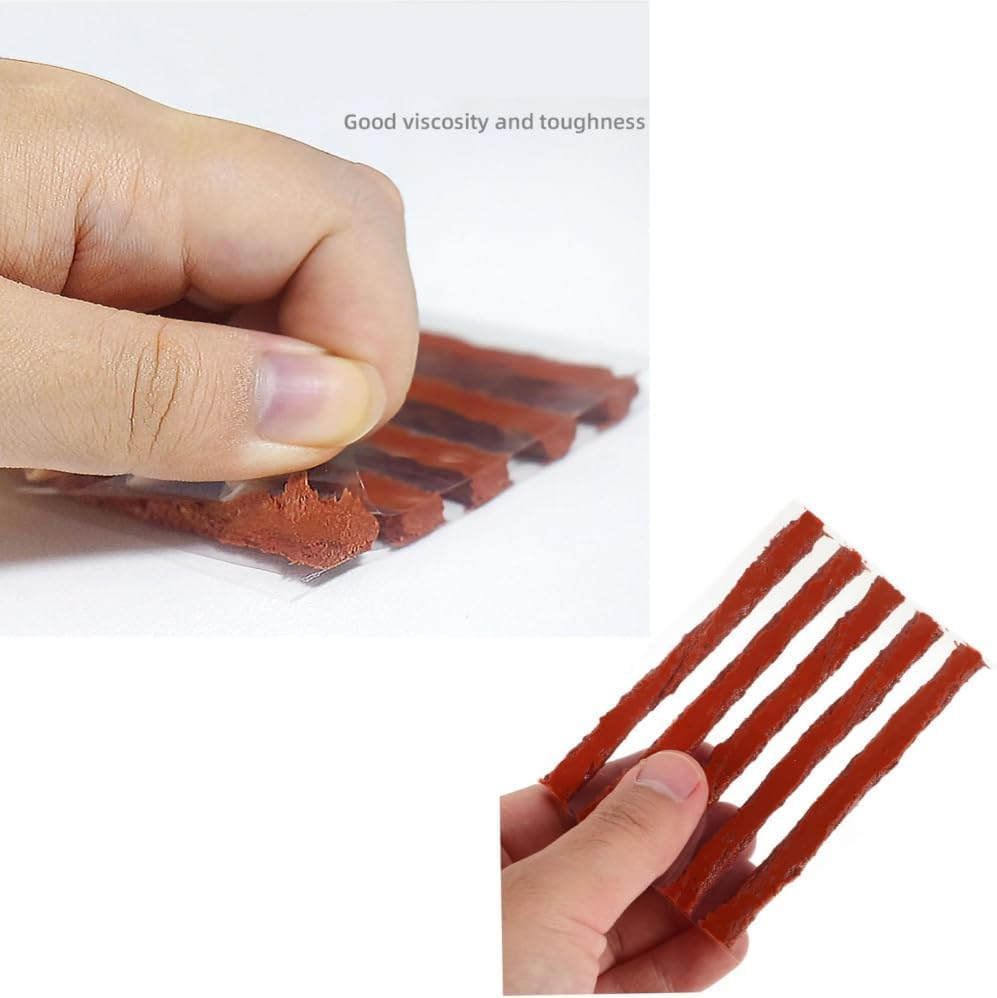 7 PCS Car Quick Tire Repair Tool Set, Vacuum Tire Thread Drill Fork Drill Tire Repair Tape Anti-Slip Dispensing Gloves Accessories, Portable Repair Parts, for Cars, Truck, Motorcycle image number 6