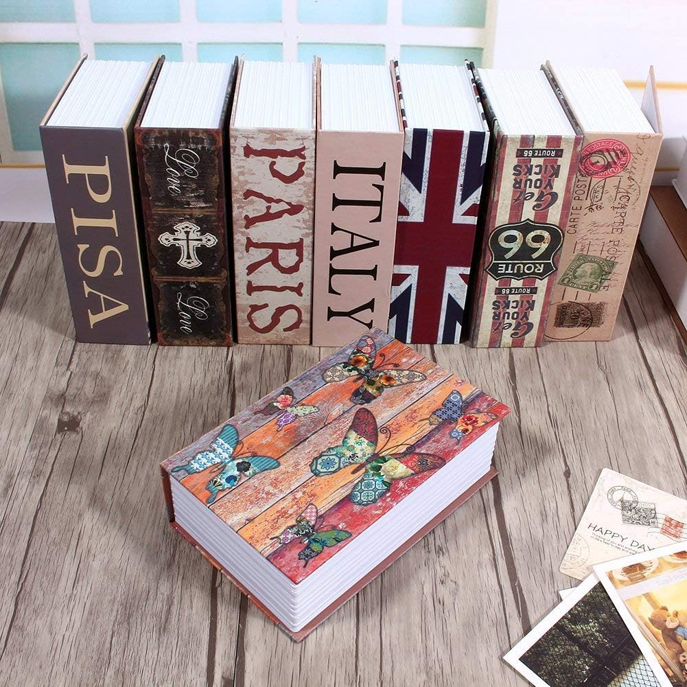 Book Safe Box, Portable Hidden Security Book Storage Case with Key Lock Travel Home Jewelry Passport Money Cash Secret Security Lock Box 18 X 11.5 X 5.5Cm / 7.09 X 4.53 X 2.17Inch image number 1