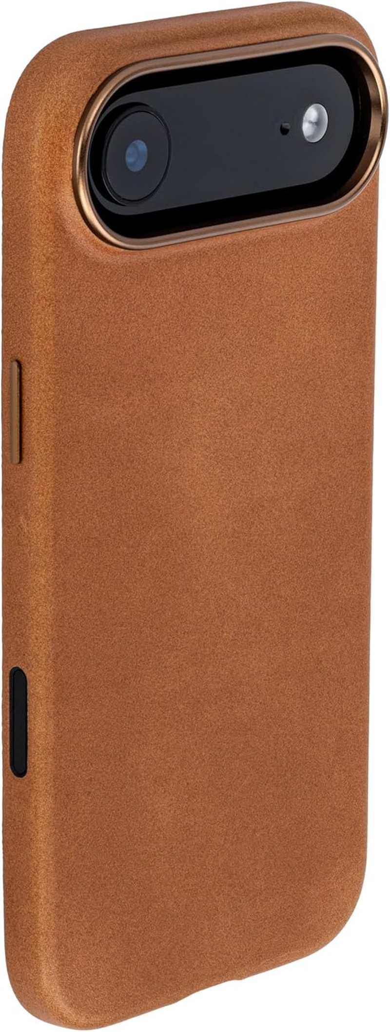 Dockem Genuine Leather Case for Iphone 17 Compatible with Magsafe, with Capacitive Camera Control Button (MSGL, Brown)