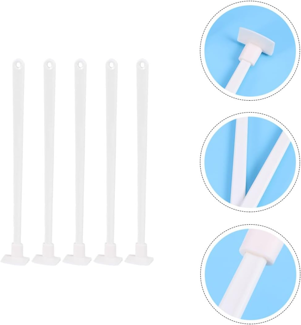 Ciieeo 5Pcs Long Handle Bottle Scraper Set, White Silicone Spatulas for Jam, Ketchup, Sauce, Kitchen Utensils for Narrow Bottles and Jars, Multipurpose Cooking Tools image number 2