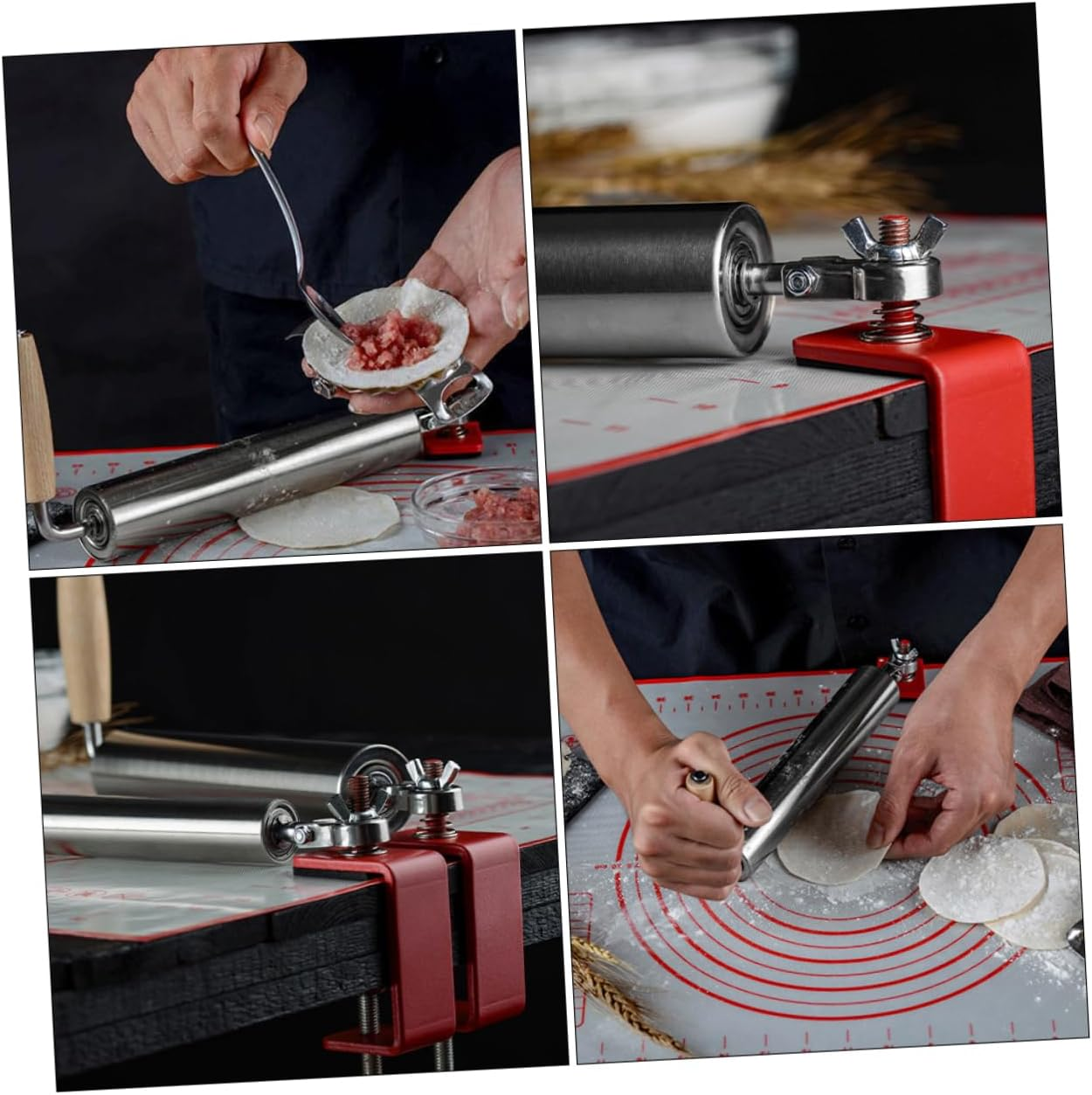 Stainless Steel Rolling Pin for Kitchen Practical Dough Roller for Baking Cookies and Pastry Dough