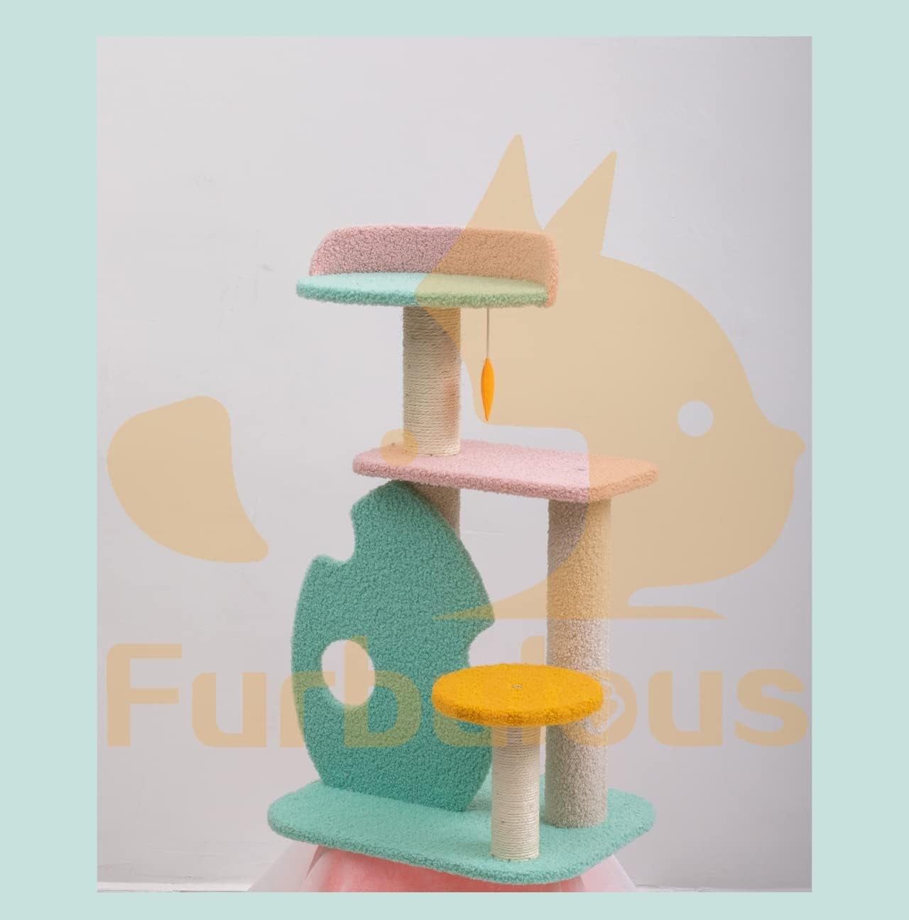 Furbulous 75Cm Cat Tree Scratching Post and Cat Tower with Sisal Scratching Rope - Green Leaf image number 5