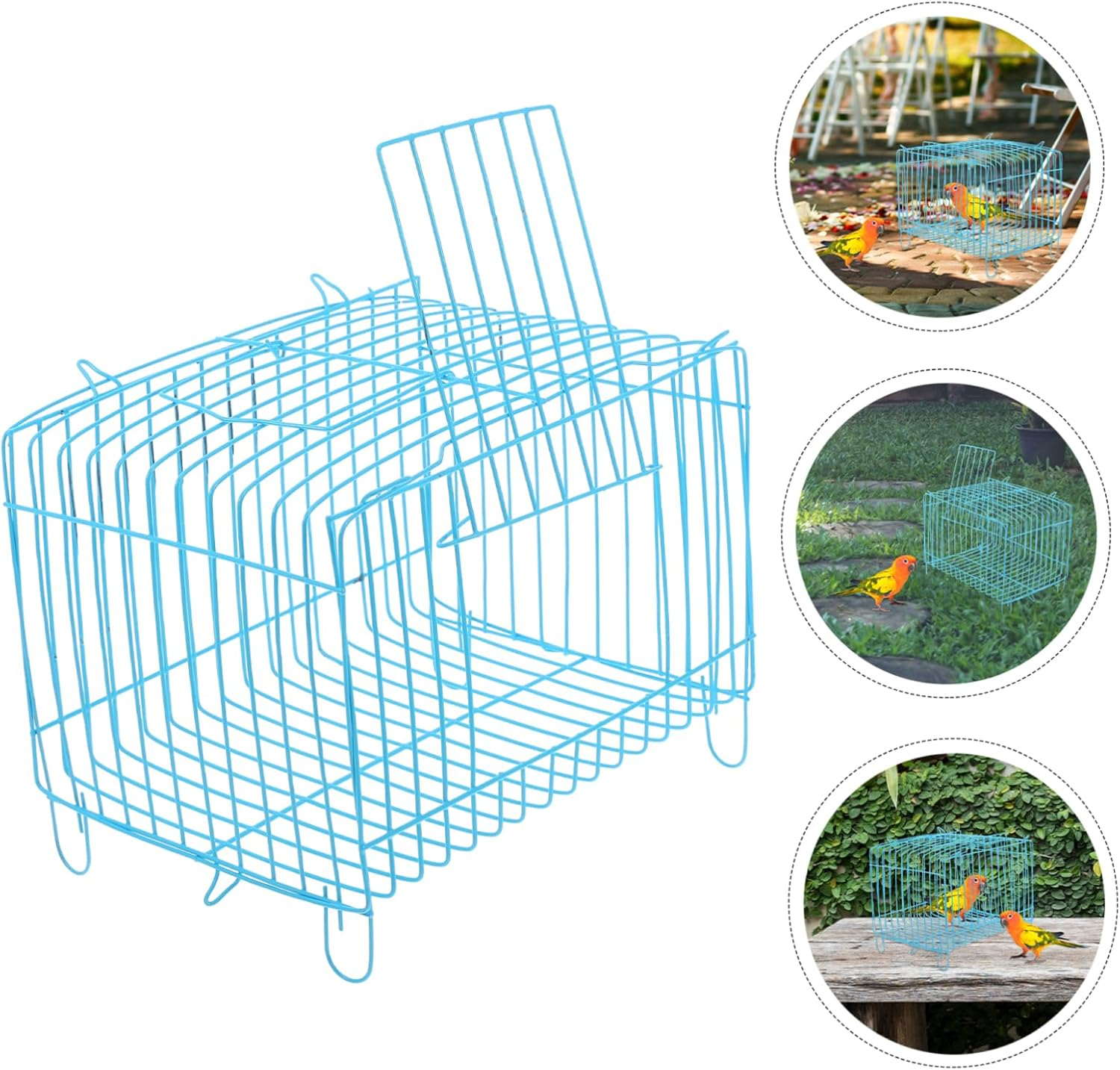COSMEVIVI Small Bird Carrying Cage Parrot Travel Carrier Portable Cage Bird Carrier Comfortable image number 3