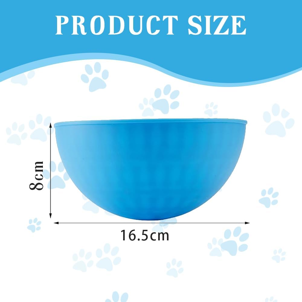 2 Pack Silicone Dog Licking Bowl, Pet Interactive Slow Feeding Bowl, Silicone Freezer Bowl for Oral Health, Choking Prevention, Anxiety Relief (Orange and Blue) image number 4