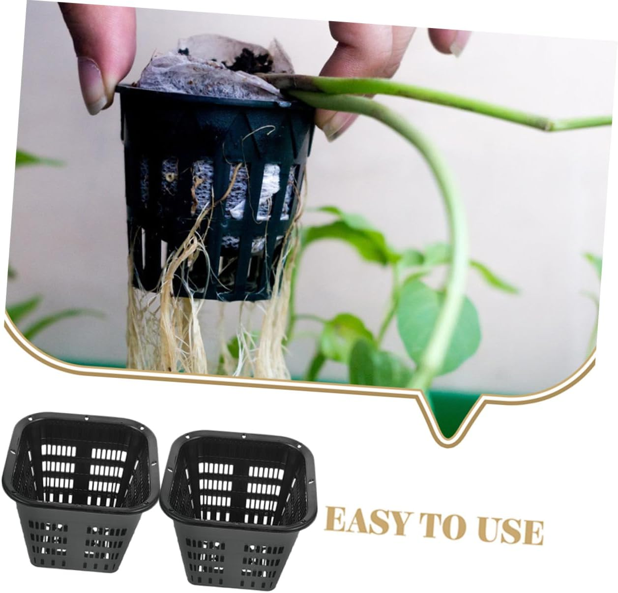 PAMINGONO 10Pcs Hydroponic Grow Supplies Net Pots for Plant Propagation Garden Pots Planting Baskets image number 3