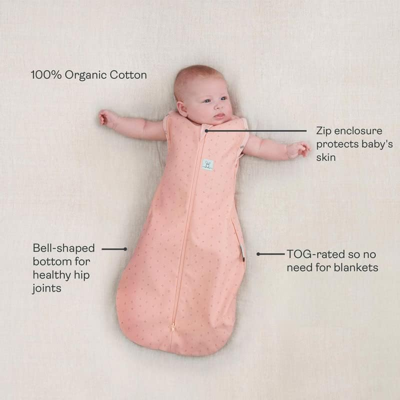 Ergopouch 1.0 TOG Cocoon Swaddle Bag, Newborn, Berries Print &ndash; Organic Cotton, Two-Way Zip, Arms In/Out, All-Season Comfort, Ideal for Room Temperatures (20&ndash;24&deg;C) image number 4