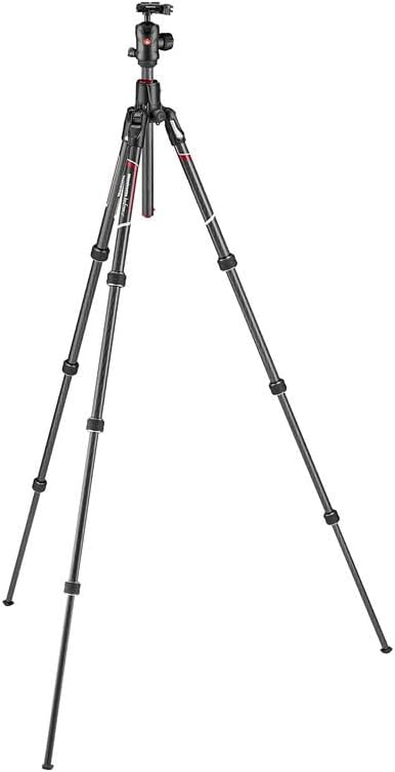 Manfrotto Befree GT XPRO Carbon Tripod - 496 Centre Ball Head - M-Lock System - 90 Degree Column - 200PL-PRO Plate - for Dslrs and CSC with Long Lenses - Macro Photography - MKBFRC4GTXP-BH, Black image number 2