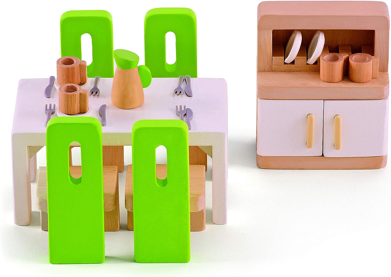 Hape Baby Nursery Dollhouse Furniture Set - Miniature Baby Room with Crib and Accessories - Kids Pretend Play Doll House Collection