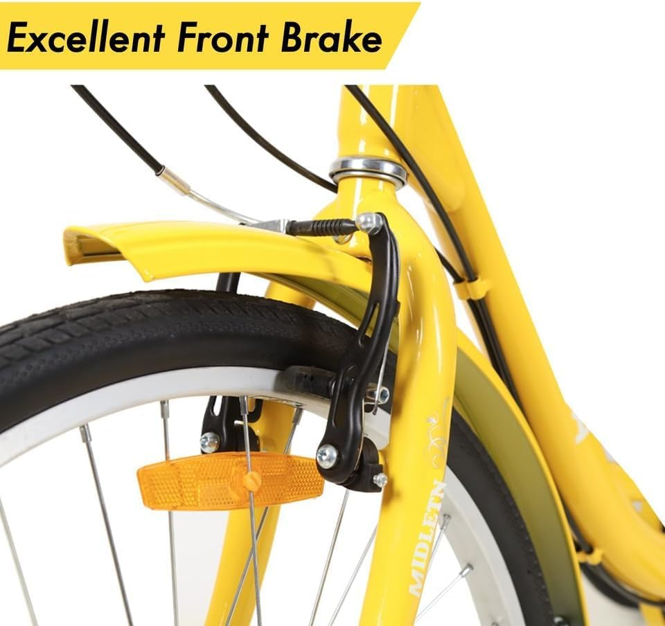 3-Wheel Adult Tricycle 7-Speed 26 Inch Trike Three Wheel Bike Large Load Capacity with Front/Rear Brakes Padded Seat Rear Basket Free Lock image number 1