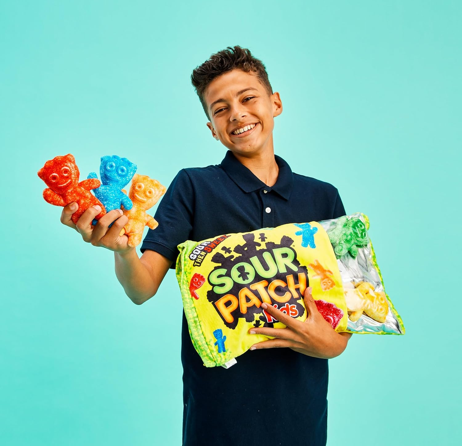 Iscream Sour Patch Kids Package 18" X 12" Pillow Set with Mini SPK Candy Pillows image number 3