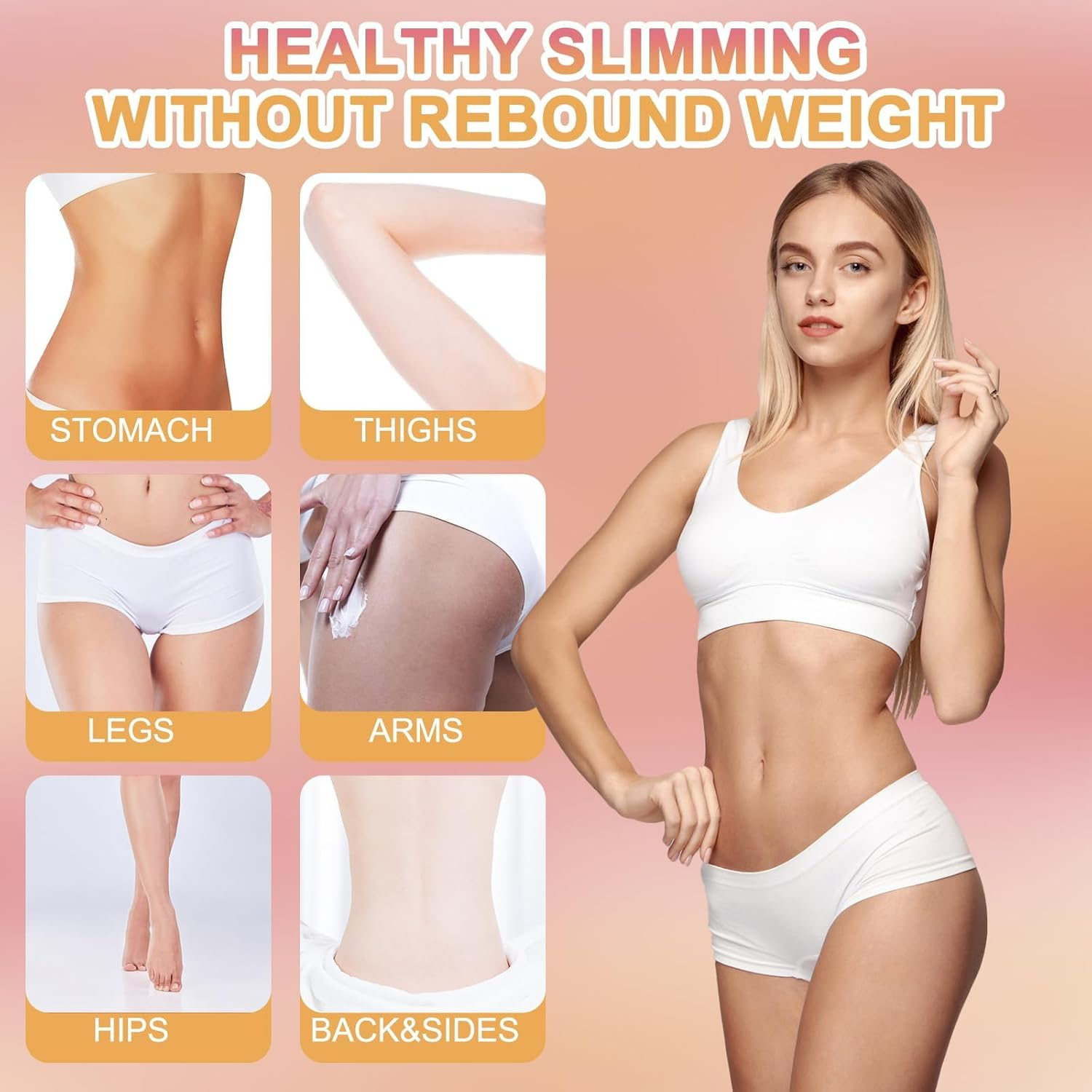 B Flat Belly Firming Cream, Stretch Mark Tightening Skin Body Lotion for Stomach Thighs & Butt, Anti-Cellulite Body Moisturiser Cream for Women image number 4