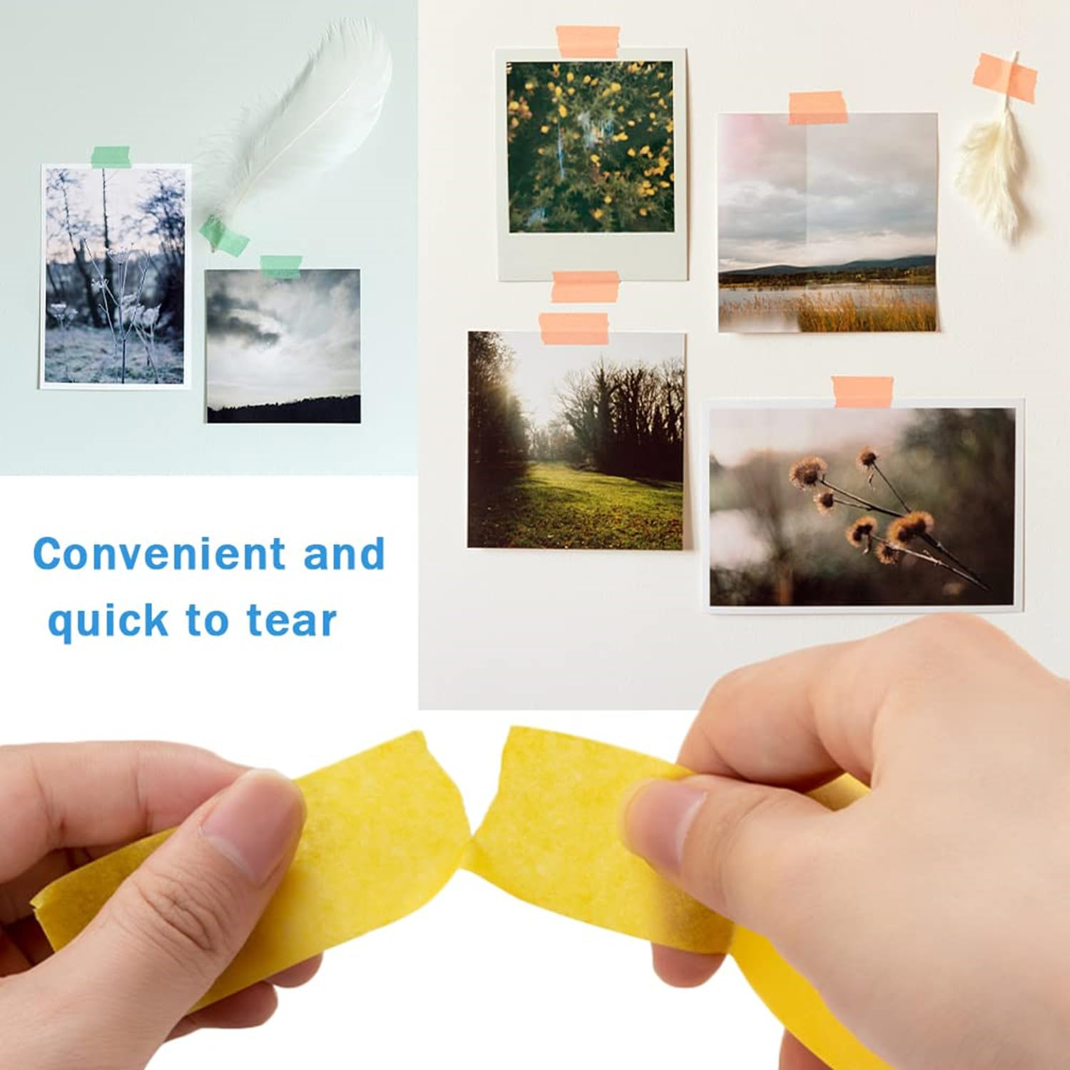 6 Rolls Colored Masking Tape 16 Yard per Roll, Rainbow Colors Painting Tape, Painters Tape, Craft Tape, Labeling Tape, Paper Tape for Bullet Journals, Party Decorations, DIY Craft (15Mm X 15M) image number 5