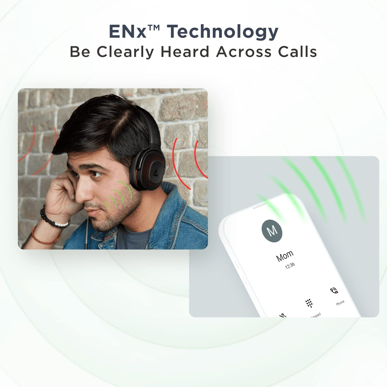 Boat Rockerz 425 Bluetooth Wireless over Ear Headphones with Mic Signature Sound, Beast Mode for Gaming, Enx Tech, ASAP Charge, 25H Playtime, Bluetooth V5.2 (Active Black) image number 2