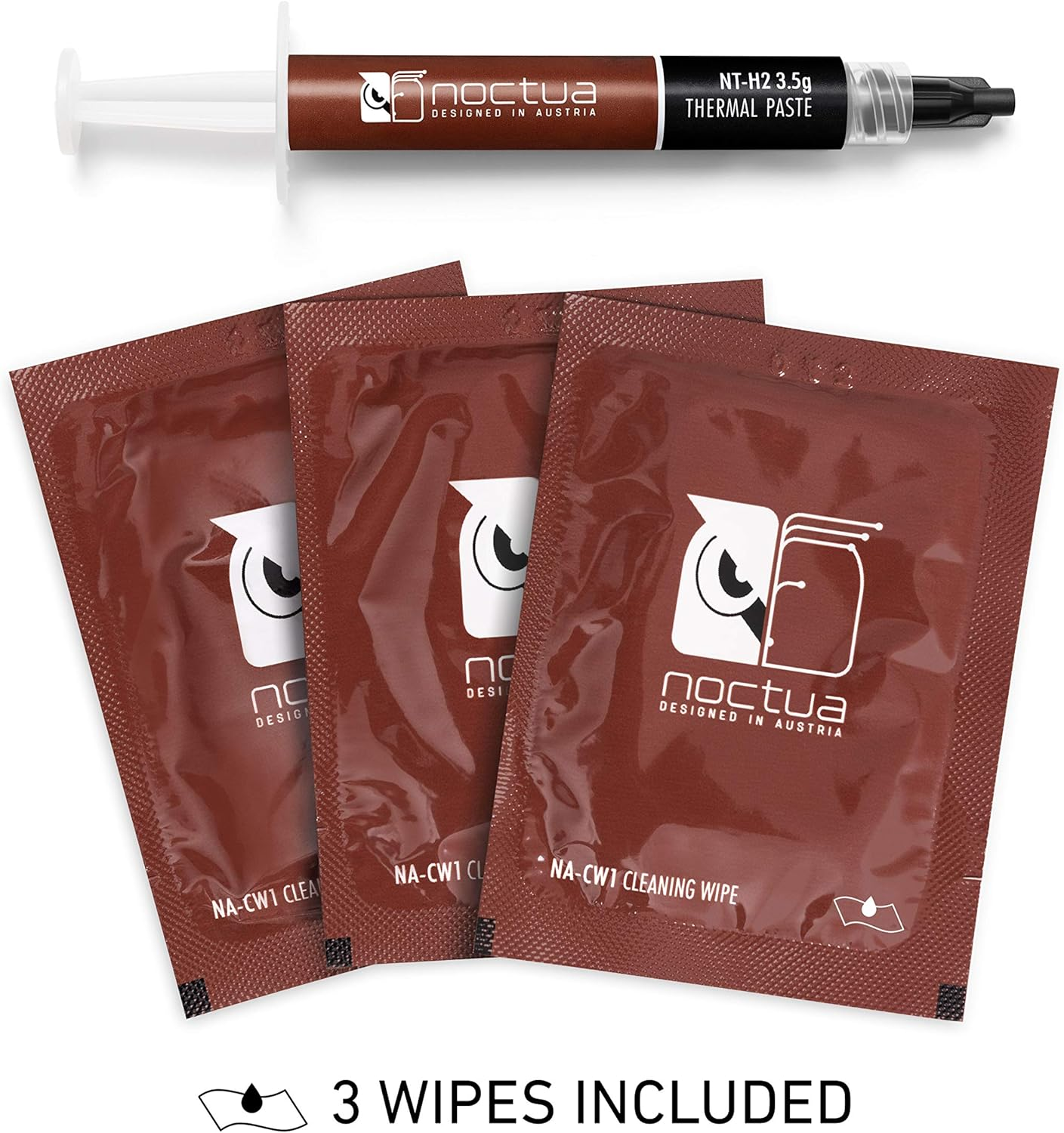 Noctua NT-H2 3.5G, Thermal Computer Paste Incl. 3 Cleaning Wipes (3.5G) image number 2