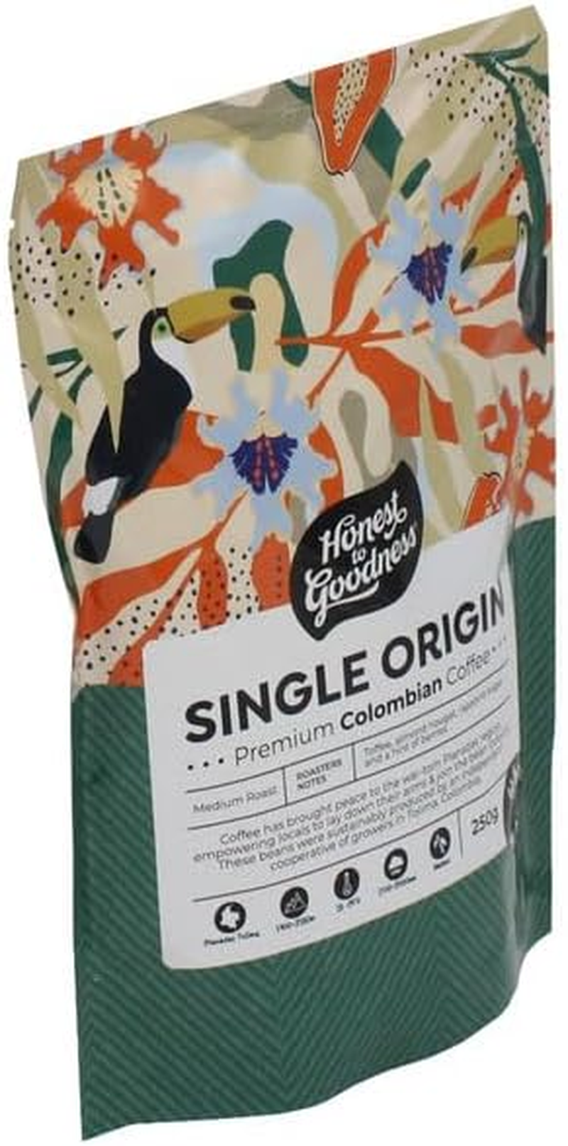 Honest to Goodness Single Origin Colombian Coffee Beans, 250 G