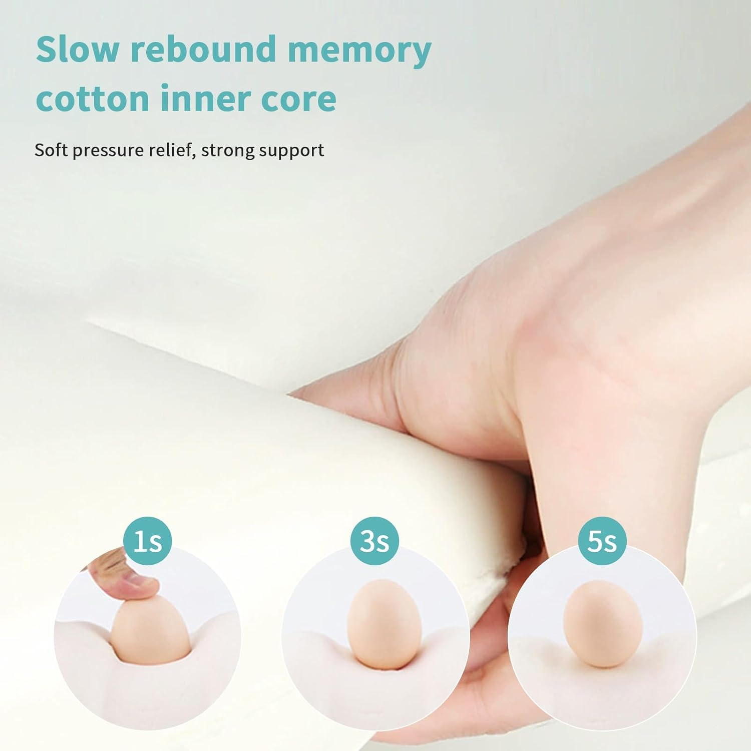 Knee Pillow Revoget Alignment Pillows for Sleeping on Side, Memory Foam Leg Spine & Hip Support Pillow for Side Sleepers, Joints Pain & Pregnancy, Leg Support Cushion (Grey) - Grey image number 3