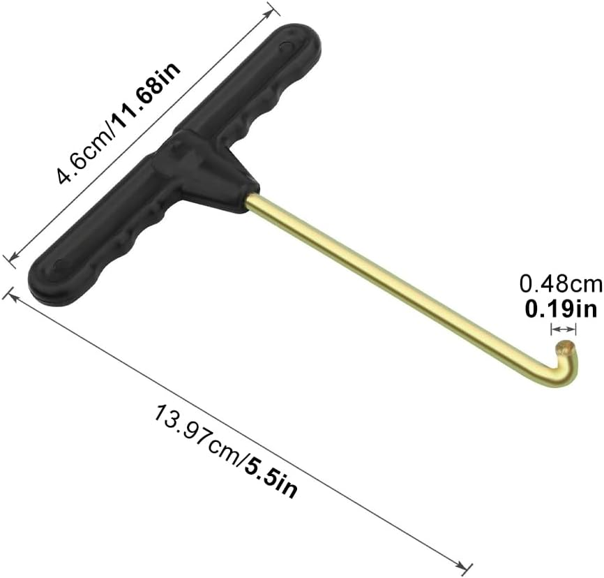 2 Pack Trampoline Spring Pull Tool, Heavy-Duty T-Hook Spring Adjustment Kit with Protective Gloves, Trampoline Maintenance Tool for Replacement, Repair, and Safety image number 5