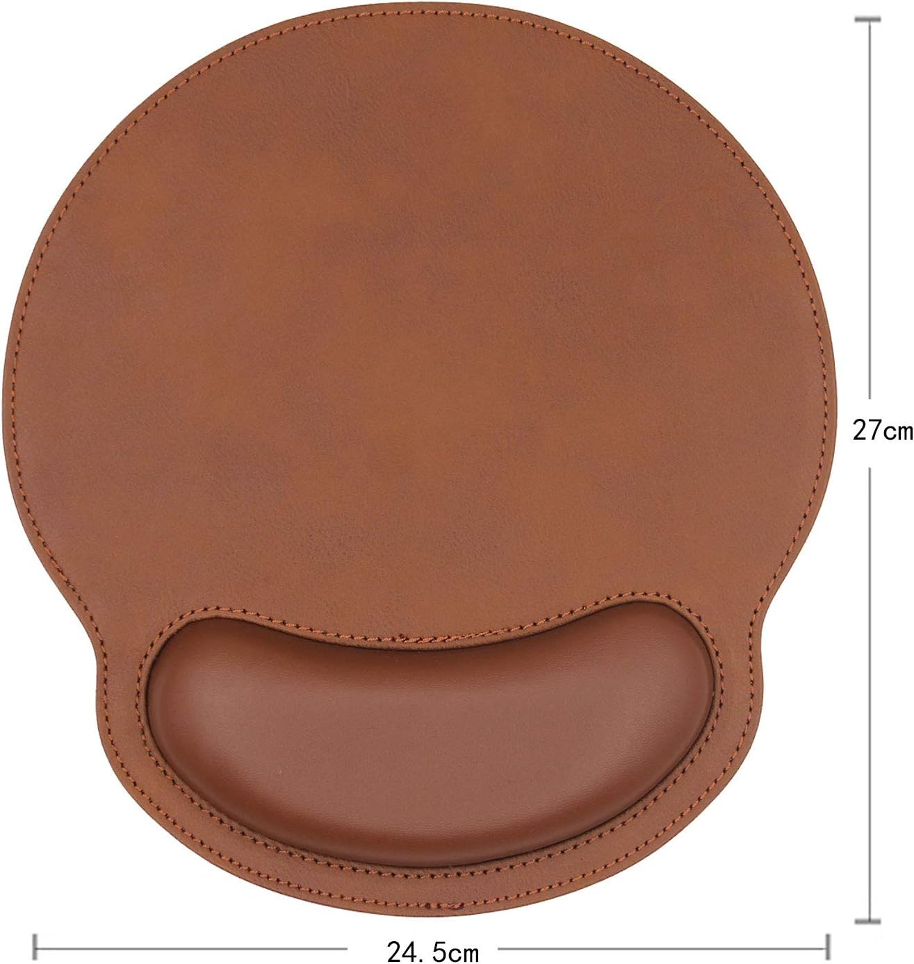 Eyscar Leather Mouse Pad Wrist Support Ergonomic Memory Foam - Lightweight Rest Nonslip Mousepad for Office,Gaming,Computer, Laptop & Mac,At Home or Work (Coffee) - Dandelion image number 4