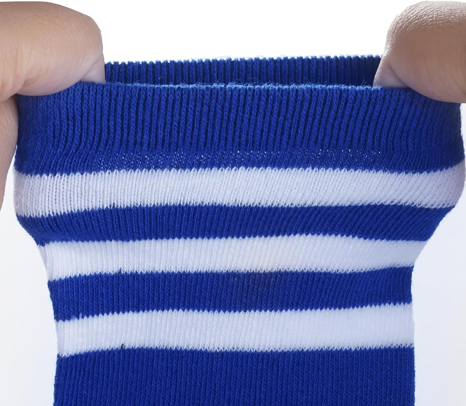 3 Pairs Toddler Cotton Striped Soccer Stockings Knee High Socks for Kid School Outdoor image number 2