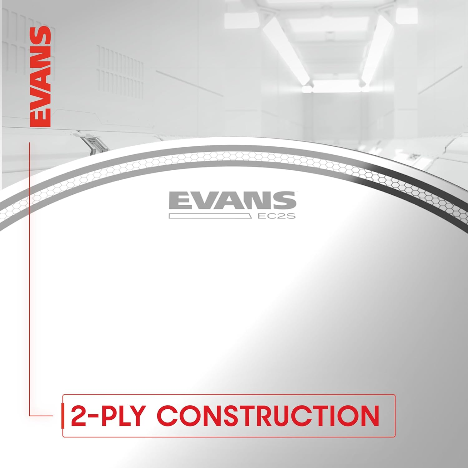 Evans EC2 Tompack, Clear, Fusion (10 Inch, 12 Inch, 14 Inch) image number 4