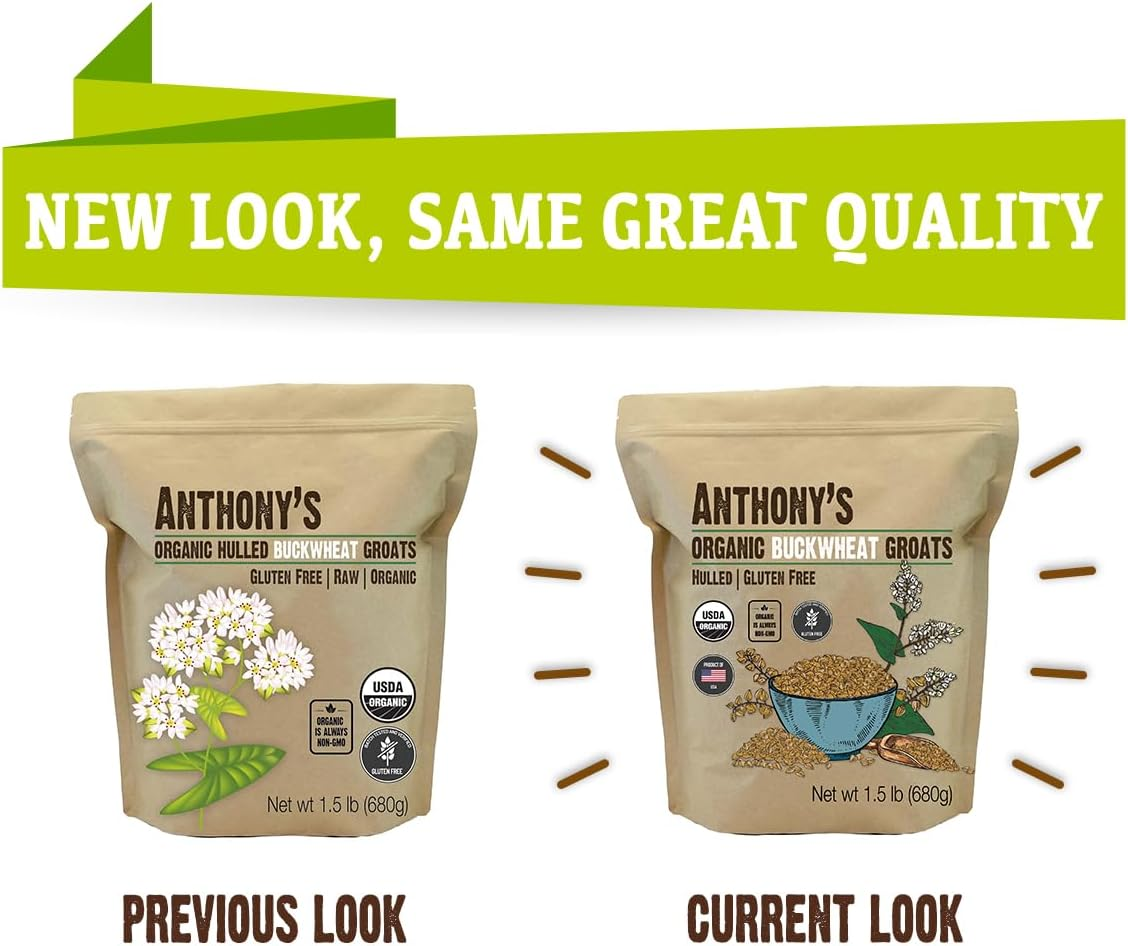 Anthony'S Organic Hulled Buckwheat Groats, 1.5Lbs, Raw, Grown in Usa, Gluten Free image number 3