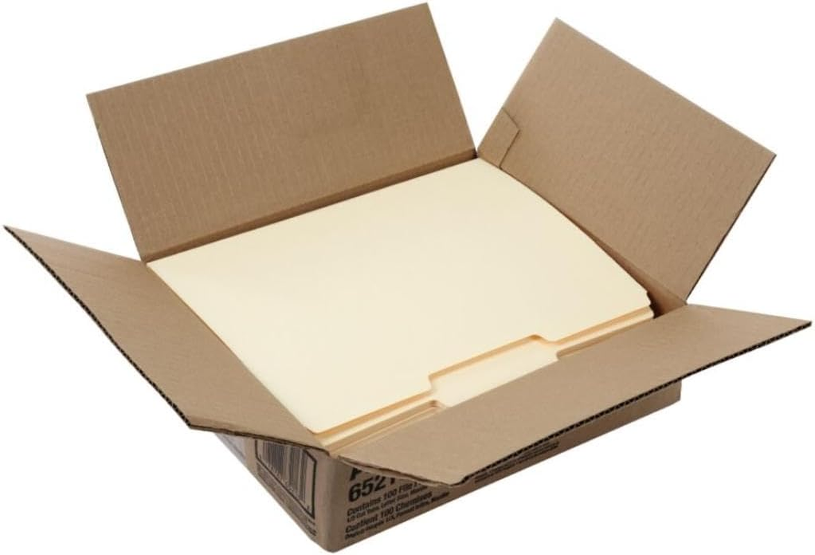 Pendaflex File Folders, Letter Size, 8-1/2" X 11", Classic Manila, 1/3-Cut Tabs in Left, Right, Center Positions, 100 per Box (65213) image number 2