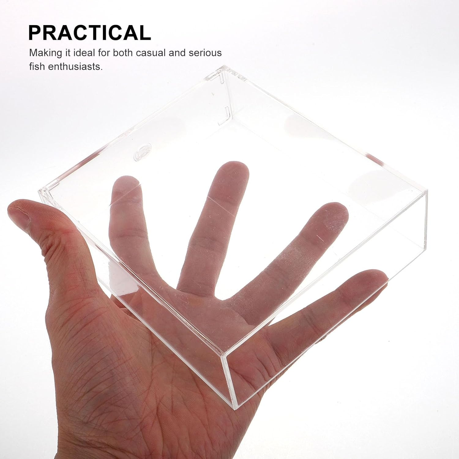 Homoyoyo Portable Clear Fish Observation Container for Small Fish Tanks and Betta Bowls for Home Use Lightweight and Easy to Carry for Safe Aquatic Pet Viewing image number 3