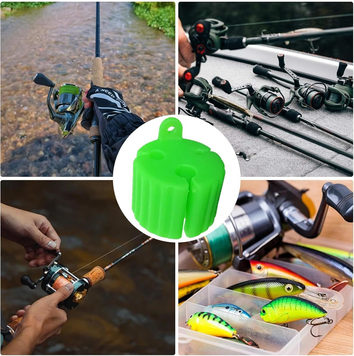 Fishing Rod with Fixed Ball, Portable Fishing Rod with Fixed Ball - TPE Fishing Rod Clip, Multifunctional, Reusable, Wear-Resistant Attachment Rod Cover for Fishing Rods of Various - Pink image number 4