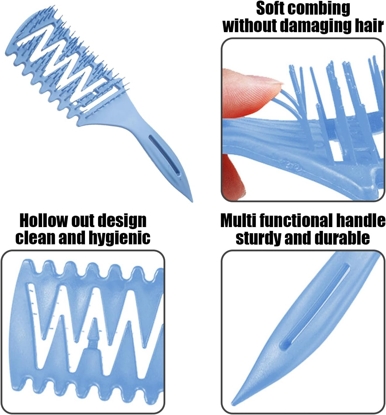 2 Pieces Hollow Hair Comb, Hair Comb, Loose Comb, Hair Accessories, Hair Care Comb, Hair Care Accessories