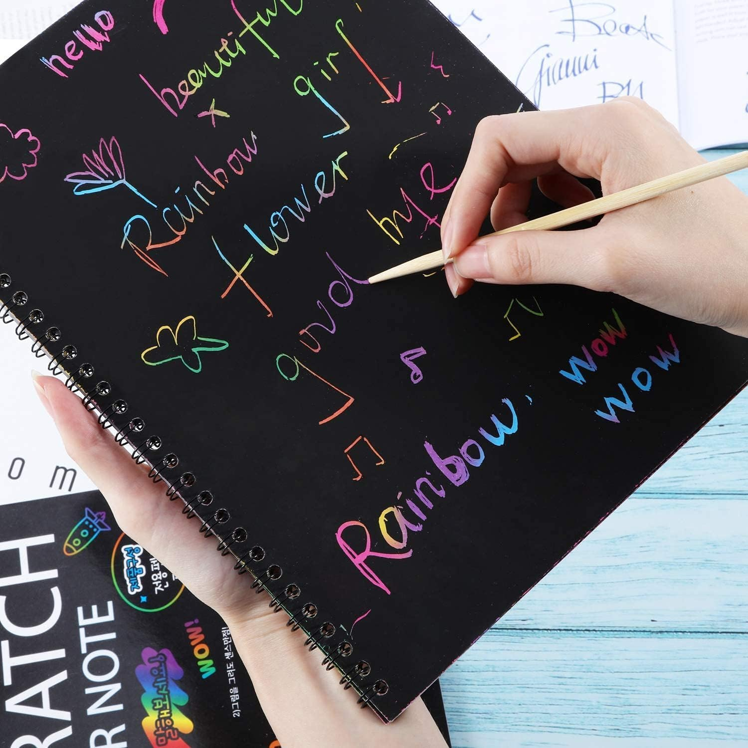 Heavy Duty Wood Stylus Tools for Scratch Art Wooden Stylus Stick Art Sticks (Pack of 100)