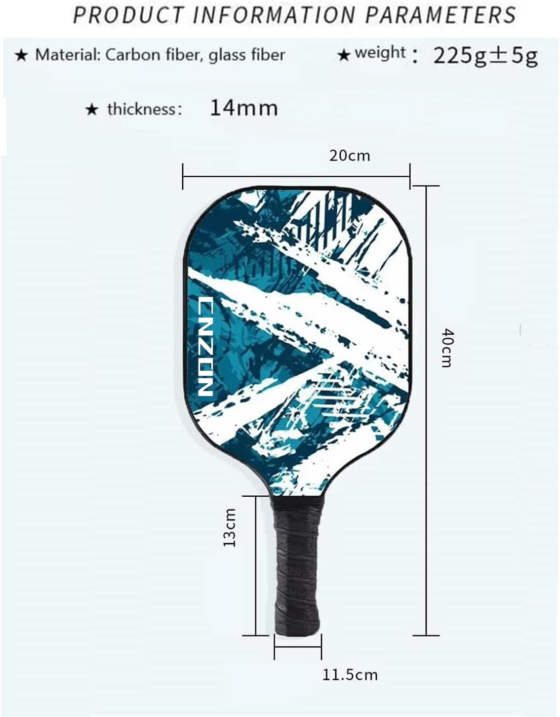 Pickleball Paddles Sports Racket & Balls, USAPA Approved Fiberglass Surface Set with Rackets, 4 Pickle Ball Balls and Bag, Pickleball Rackets Equipment for Beginners & Pros image number 1