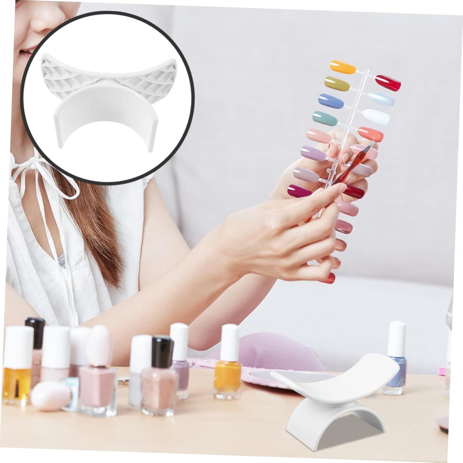 LALADEFIEE Nail Mat Nail Supplies Ergonomic Hand Rest Pillow Wrist Rest for Manicure image number 2