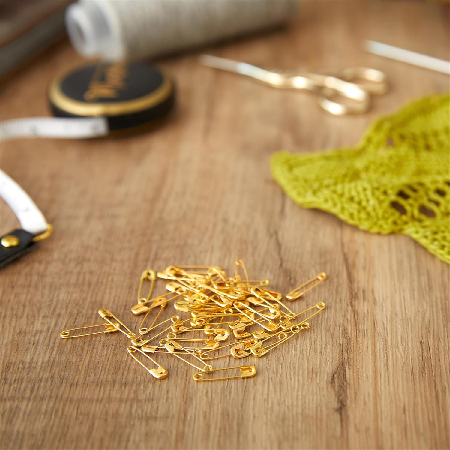19Mm Mini Safety Pins - Pack of 200Pcs Small Gold Safety Pins- Versatile Clothing Tag Pins for Repair, Crafting & Fashion Accessories Making in a PP Box image number 2