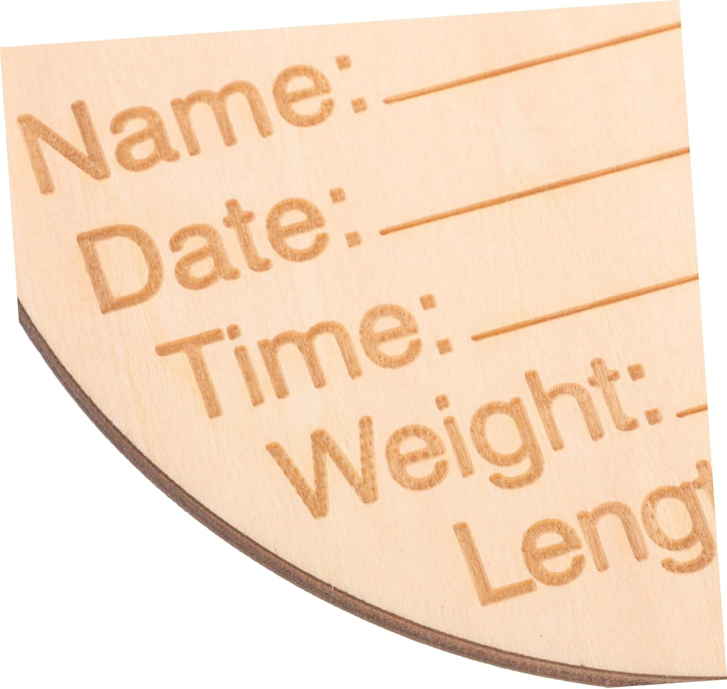 2Pcs Wooden Birth Announcement Sign for Newborns Milestone Card round Wood Name Sign for Hospital and Nursery image number 4