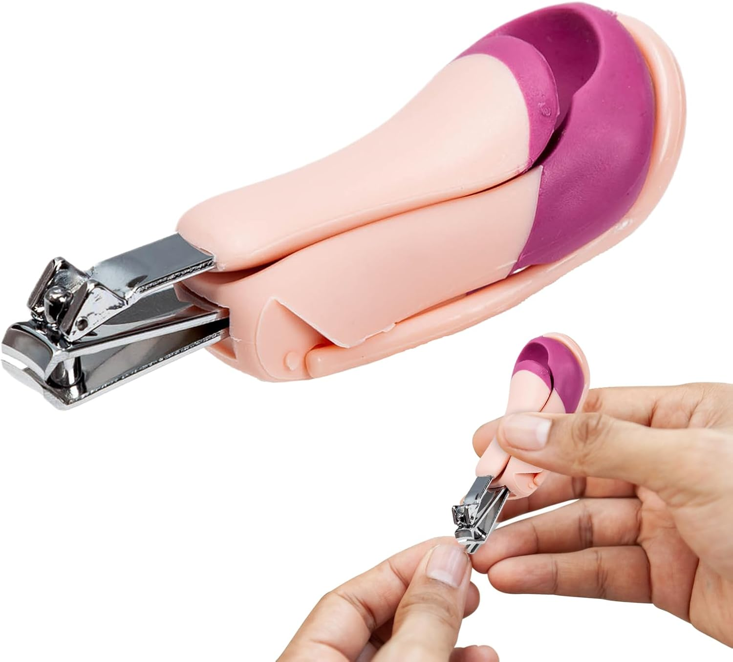 Nail Cutter with Magnifier | Baby Nail Trimmer Fingernail Clippers,Stainless Steel Precise Fingernail Toenail Cutter Tool for Family Friends Boys Girls Children