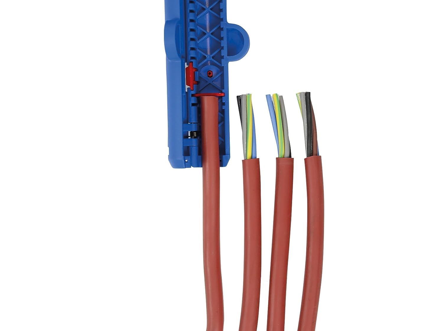 WEICON 52000013 No. 13 Stripper Dismantler for round and Moisture-Proof Diameter of 6.0-13.0 Mm. (E. G. NYM 3X1.5 to 5X2.5 Mm&sup2;) | Professional Distmantling Machine | Cable Stripping Tool | T&Uuml;V 100% Made in Germany, Blue/Red image number 4