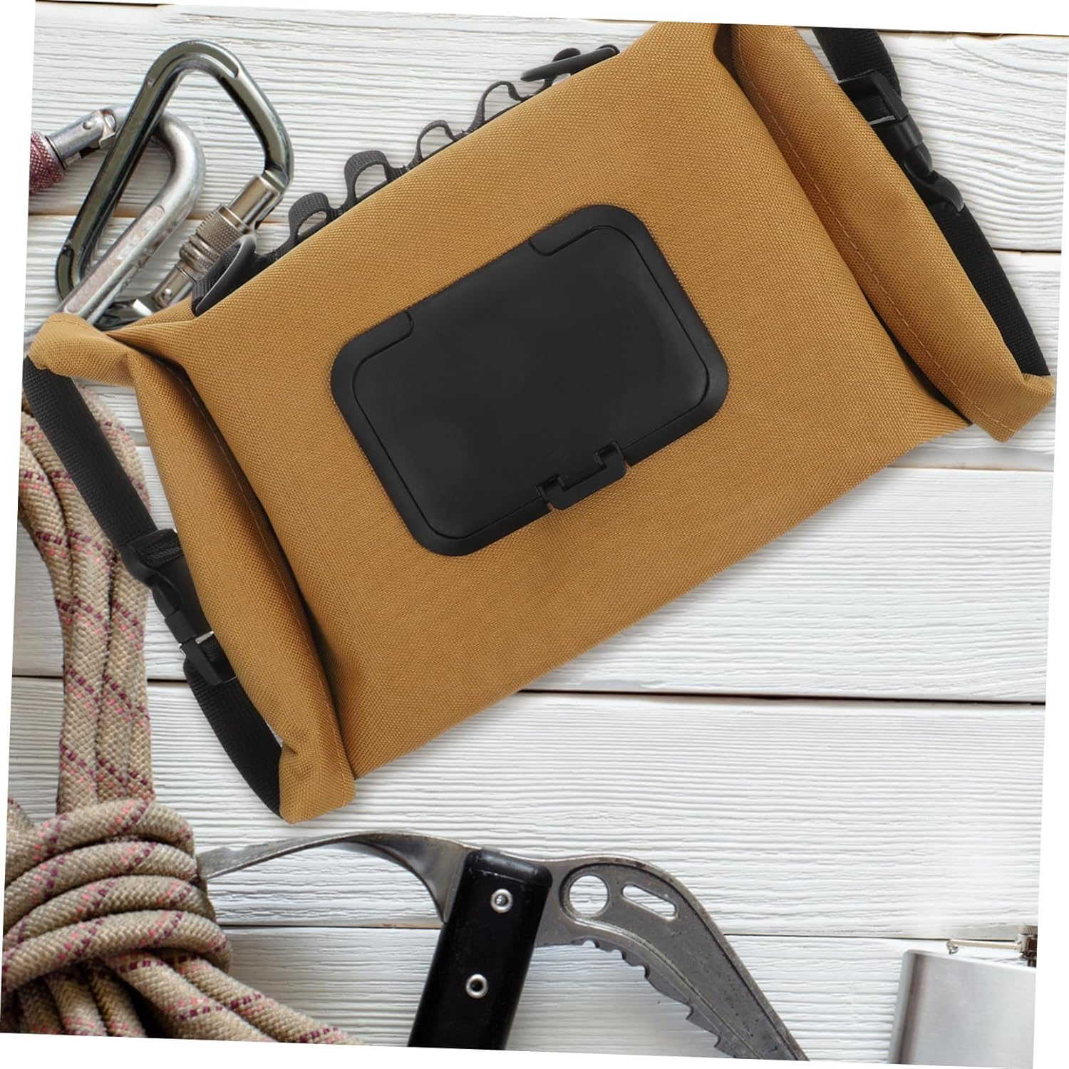 CANIGHT Portable Travel Wipes Container Camping Holder Reusable Wet Bag Tissue Dispenser Box image number 6